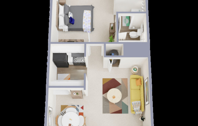 1 bed, 1 bath, 657 sqft, $900