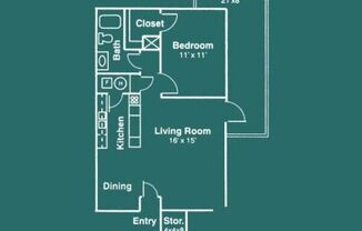 1 bed, 1 bath, 700 sqft, $1,360