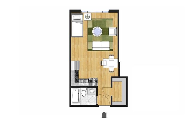 Studio, 1 bath, 450 sqft, $1,039, Unit 3-106