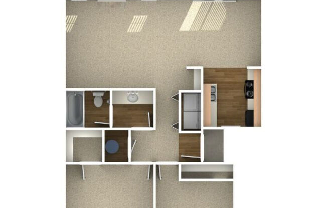 2 beds, 1 bath, 875 sqft, $1,351