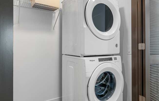 a washer and dryer in a laundry room