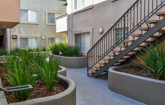 Open air courtyard at Magnolia Terrace.