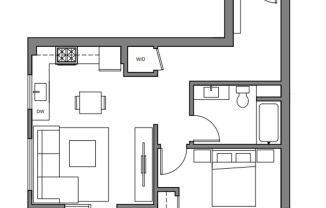 1 bed, 1 bath, 510 sqft, $2,975, Unit 209