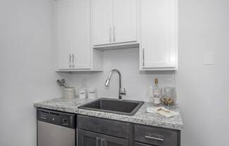 Stainless Steel Sink With Faucet at Timber Glen Apartments, Batavia, OH