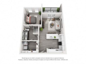 1 bed, 1 bath, 725 sqft, $1,395