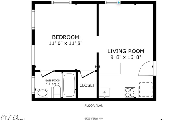 Studio, 1 bath, 346 sqft, $825, Unit 116-317