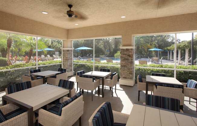 Screened picnic lanai