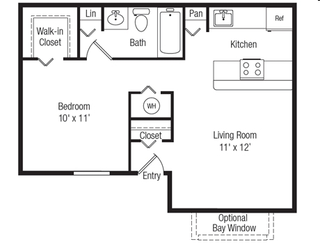 Studio, 1 bath, 490 sqft, $949, Unit 1609