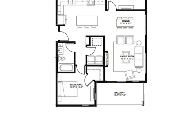 2 beds, 2 baths, 1,259 sqft, $3,195, Unit 225