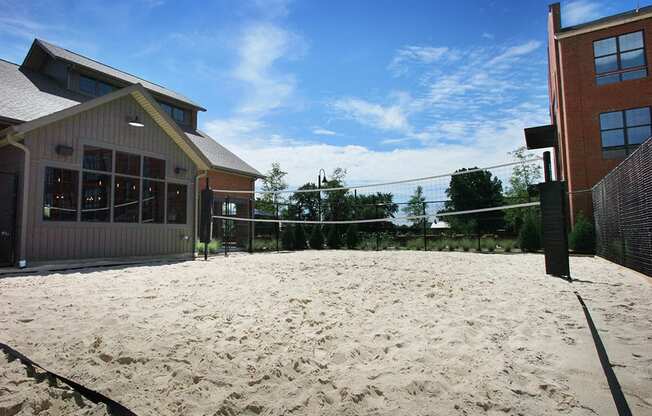 Sand volleyball courtat Hayden Lofts Apartments, Ohio, 43016