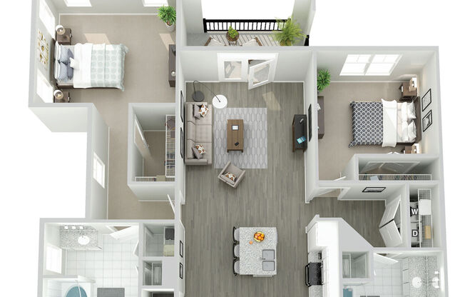 2 beds, 2 baths, 1,286 sqft, $1,803