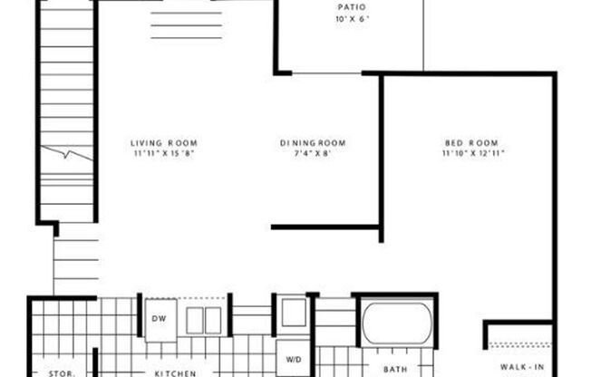 1 bed, 1 bath, 750 sqft, $1,435, Unit 101008