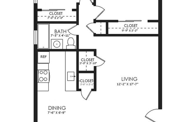 2 beds, 1 bath, 720 sqft, $1,595, Unit Unit 12