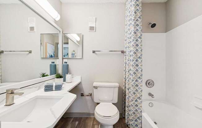 Model bathroom at Mirage on Kernan Apartments in Jacksonville, FL