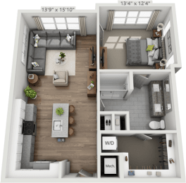 1 bed, 1 bath, 816 sqft, $1,943