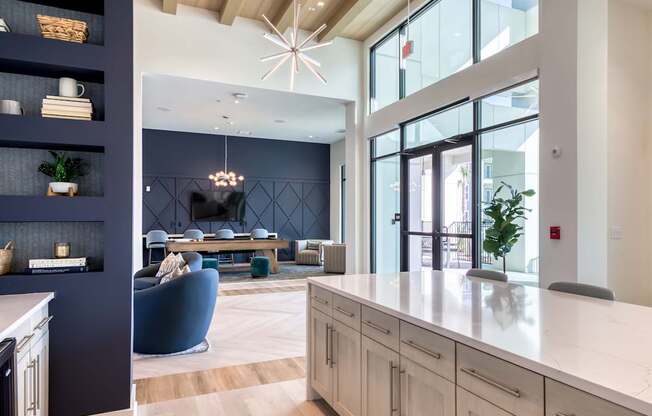 Resident lounge and pool table.