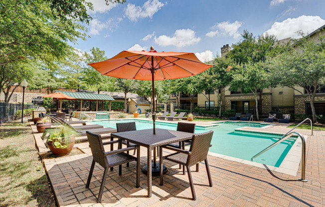 Poolside Dining Table at Wind Dance, Carrollton, TX, 75010