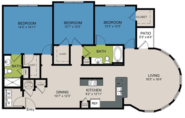 3 beds, 2 baths, 1,499 sqft, $2,136