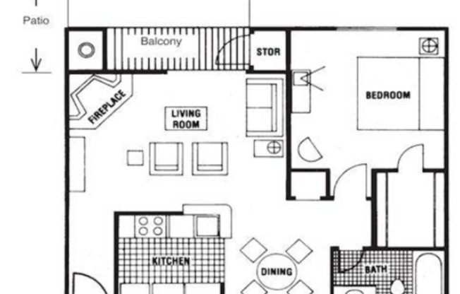 1 bed, 1 bath, 716 sqft, $742