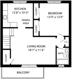 1 bed, 1 bath, 742 sqft, $2,075