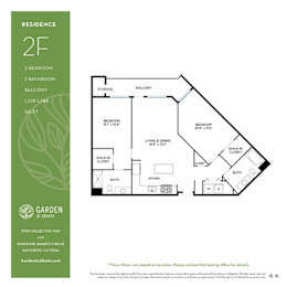 2 beds, 2 baths, 1,257 sqft, $3,575