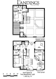 2 beds, 2 baths, 1,402 sqft, $2,738