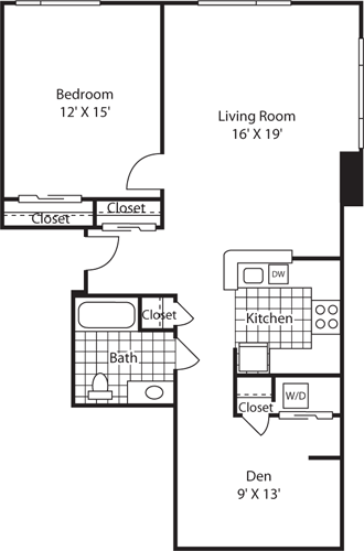 1 bed, 1 bath, 978 sqft, $2,357, Unit 532