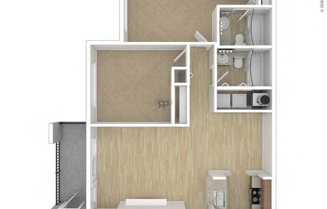 2 beds, 2 baths, 921 sqft, $1,899