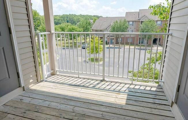 private balcony in Taylor MI Apartments