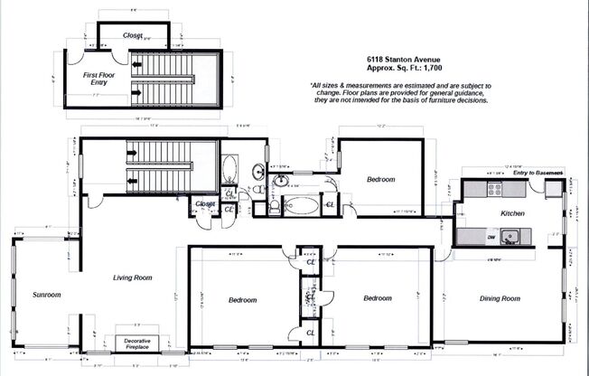 3 beds, 2 baths, 1,300 sqft, $1,899, Unit 6118 Stanton Avenue