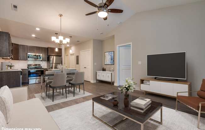 Premier Living Area at Emerald Creek Apartments, Greenville