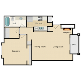 1 bed, 1 bath, 690 sqft, $1,615