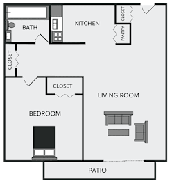 1 bed, 1 bath, 600 sqft, $854