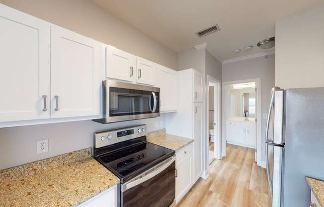 One bedroom apartment kitchen