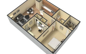 2 beds, 1 bath, 820 sqft, $985, Unit 4400 Wyndsor Terrace Building 5 #10