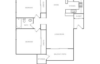 2 beds, 1 bath, 950 sqft, $2,300