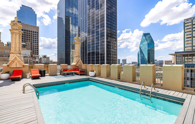 Resort-style rooftop pool and spa