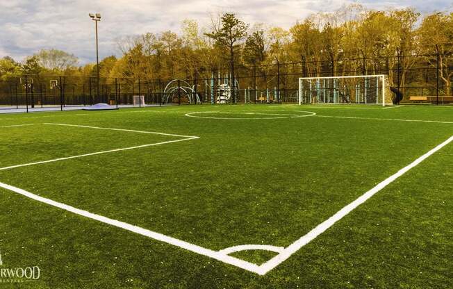 outdoor soccer field at Villas at Pine Hills, Manorville, 11949
