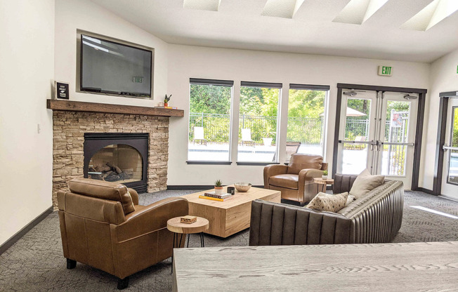 Living Room with Fireplace