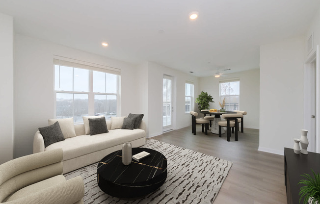 Living Room with Hard Surface Flooring