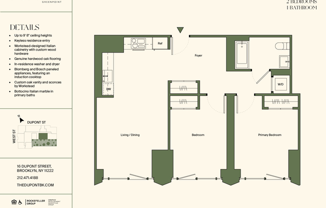 2 beds, 1 bath, $6,895, Unit 34B