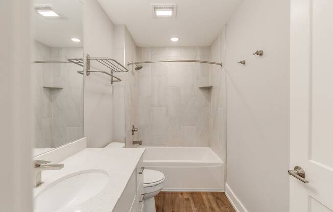 Bathroom at the Quarry Apartments in DeWitt Michigan