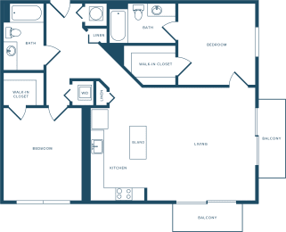 2 beds, 2 baths, 1,082 sqft, $2,942