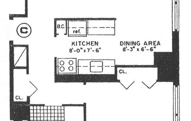 1 bed, 1 bath, $5,000, Unit 7C