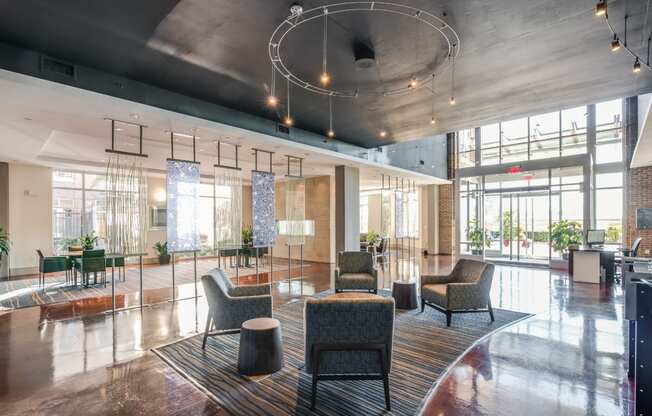 Modern Lobby with Concierge at Crescent at Fells Point by Windsor, Baltimore, Maryland