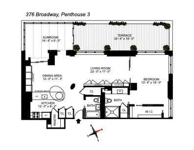 2 beds, 2 baths, 1,300 sqft, $9,750, Unit PH3