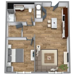 1 bed, 1 bath, 787 sqft, $2,036