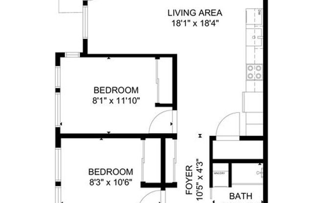 2 beds, 1 bath, 750 sqft, $1,799, Unit Unit 203