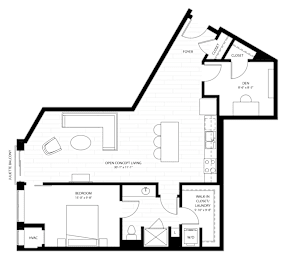 1 bed, 1 bath, 906 sqft, $1,794
