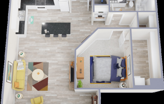 1 bed, 1 bath, 870 sqft, $2,000